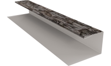 Планка П-образная Экобрус Grand Line 0,45 Принт Элит Камень TwinColor (2м)