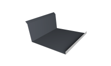 Планка примыкания нижняя 20х122х260х15 Grand Line 0,5 PurLite Matt RAL 7024 мокрый асфальт (2м)