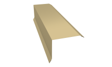 Планка торцевая 80х100 0,4 PE с пленкой RAL 1014 слоновая кость (2м)