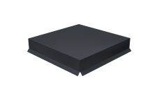 Колпак на столб крышка 390х390мм 0,45 Drap с пленкой RAL 7024 мокрый асфальт