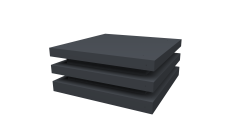 Колпак на столб плоский елка 390х390мм 0,45 PE с пленкой RAL 7024 мокрый асфальт