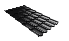 Металлочерепица "Квинта плюс3D" ("Kvinta plus3D") 0,5 Drap RAL 9005 черный