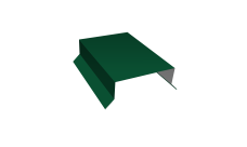 Парапетная крышка прямая 100мм 0,5 Satin с пленкой RAL 6005 зеленый мох (3м)