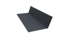 Планка примыкания 150х250 Grand Line 0,45 Drap ТХ двухсторонний RAL 7024 мокрый асфальт (2м)