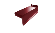 Планка торцевая сегментная Квадро профи Правая стартовая 0,5 Satin Matt TX RAL 3005 красное вино