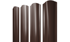 Штакетник Круглый фигурный Grand Line 0,5 Atlas X RAL 8017 шоколад