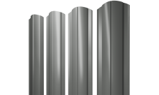 Штакетник Круглый фигурный Grand Line 0,45 PE RAL 7005 мышино-серый