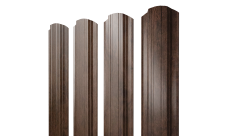 Штакетник Прямоугольный фигурный Grand Line 0,45 Print-Double Elite Antique Wood