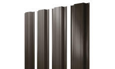 Штакетник Прямоугольный с прямым резом 0,5 Satin RR 32 темно-коричневый