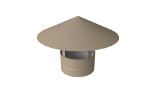 Дымник на трубу круглый d110 0,5 Satin с пленкой RAL 1015 светлая слоновая кость