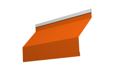 Ламель забора жалюзи Milan new 0,45 PE с пленкой RAL 2004 оранжевый