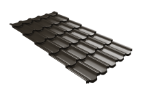 Металлочерепица "Квинта плюс3D" ("Kvinta plus3D") 0,5 Drap RR 32 темно-коричневый