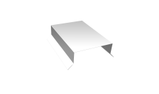 Парапетная крышка прямая 100мм 0,45 Drap TX RAL 9003 сигнальный белый (3м)