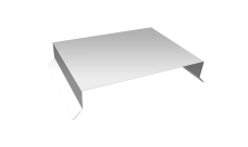Парапетная крышка прямая 250мм 0,45 Drap с пленкой RAL 9003 сигнальный белый (3м)