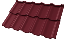 Профиль волновой "Квинта Уно" ("Kvinta Uno") 0,45 ПЭ двухсторонний RAL 3005 красное вино