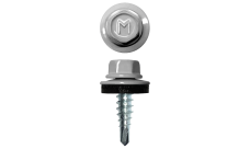 Саморез по металлу Daxmer 4,8х19 (400шт) сверло №2 RAL 9003