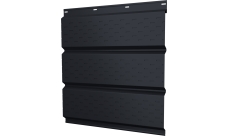 Софит металлический Классик v01 Grand Line полная перфорация 0,5 Satin Matt TX с пленкой RAL 7024 мокрый асфальт