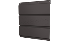 Софит металлический Классик v02 Grand Line центральная перфорация 0,45 PE с пленкой NL 805 серо-коричневый гефест