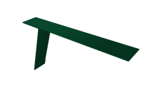 Планка карнизная фальц Grand Line 130х80 0,45 PE-Double с пленкой RAL 6005 зеленый мох (2м)