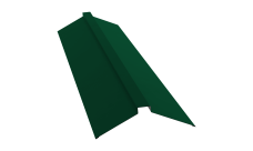 Планка конька плоского 150х40х150 Grand Line 0,45 Drap TR RAL 6005 зеленый мох (2м)