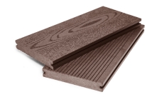 Террасная доска ДПК Grand Line 140мм Массив вельвет и тиснение под дерево Шоколад 3м (БШТ)