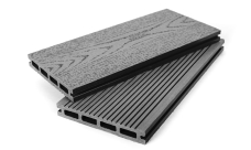 Террасная доска ДПК Grand Line 140мм вельвет и тиснение под дерево Графит 3м (БШТ)