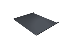 Фальц двойной стоячий Grand Line 0,45 Drap TX с пленкой на замках RAL 7024 мокрый асфальт