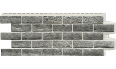 Фасадная панель Grand Line Состаренный кирпич Design Plus гранит с белым швом