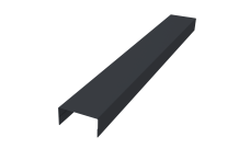 Крышка забора для горизонтального монтажа штакетника Grand Line 0,45 PE-Double RAL 7024 мокрый асфальт (2,5м)