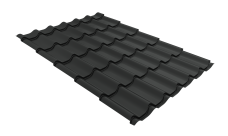 Металлочерепица Классик ("Classic") v01 0,5 Satin Matt TX RAL 7016 антрацитово-серый