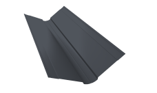 Планка ендовы верхней фигурной 150x150 0,5 PurLite Matt RAL 7024 мокрый асфальт (2м)