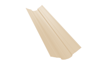 Планка ендовы верхней фигурной 70х70 Grand Line 0,5 Satin с пленкой RAL 1015 светлая слоновая кость (2м)