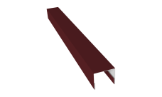 Планка П-образная заборная 24 Grand Line 0,45 Drap TR RAL 3005 красное вино (2,5м)