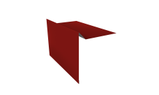 Планка ветровая для мягкой кровли 130х25х100 Grand Line 0,45 PE с пленкой RAL 3011 коричнево-красный (2м)