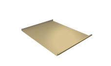 Фальц двойной стоячий Grand Line 0,45 PE с пленкой на замках RAL 1014 слоновая кость