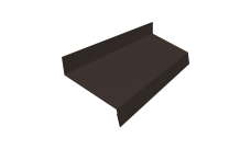 Отлив простой 70 0,5 Satin с пленкой RR 32 темно-коричневый (3м)