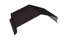 Парапетная крышка угольная 250мм Grand Line 0,45 PE с пленкой RAL 9005 черный (2м)