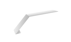 Планка карнизная для мягкой кровли 100х60 Grand Line 0,5 Satin с пленкой RAL 9003 сигнальный белый (2м)