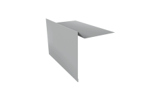 Планка ветровая для мягкой кровли 130х25х100 Grand Line 0,5 Satin с пленкой RAL 7004 сигнальный серый (2м)