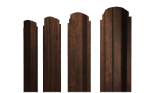 Штакетник П-образный A фигурный 0,45 Print-Double Premium Cherry Wood Dark F