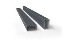 Труба 40х20х1,5х3000 Colority Black металл неоцинкованный с полимерным покрытием RAL 7024 GL