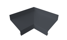 Угол отлива внутренний 50 Grand Line 0,45 PE с пленкой RAL 7024 мокрый асфальт