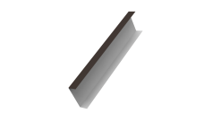 Декоративная накладка на столб универсальная 60х60 для забора жалюзи Grand Line 0,5 Satin RR 32 темно-коричневый (3м)