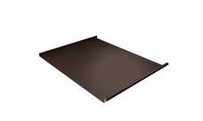 Фальц двойной стоячий Grand Line 0,5 Satin с пленкой на замках RAL 8017 шоколад