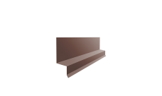 Отлив верхний фальц Grand Line 0,5 PurLite матовый RAL 8017 шоколад (3м)