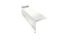 Планка торцевая сегментная 30мм Левая 0,45 Drap с пленкой RAL 9003 сигнальный белый