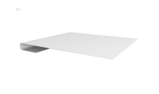 Планка завершающая 0,45 Drap с пленкой RAL 9003 сигнальный белый (2м)