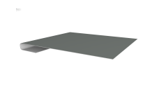 Планка завершающая Grand Line 0,45 PE с пленкой RAL 7005 мышино-серый (2м)