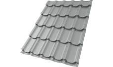 Профиль волновой "Квинта плюс" ("Kvinta plus") 0,45 PE RAL 9006 бело-алюминиевый