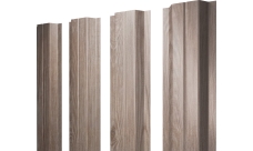 Штакетник П-образный A с прямым резом Grand Line 0,45 Print Elite White Wood TwinColor